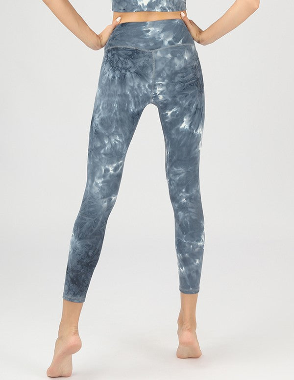 Tie-Dye Seamless High Waisted Leggings Leggings   