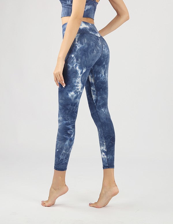 Tie-Dye Seamless High Waisted Leggings Leggings   