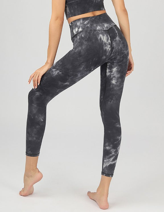 Tie-Dye Seamless High Waisted Leggings Leggings   