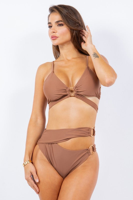 TWO PIECE WRAPPING WITH MULTI O RING BIKINI    