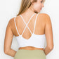 Cross Back Front Slit Sports Bra Sports Bra   