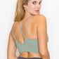 Cross Back Front Slit Sports Bra Sports Bra   