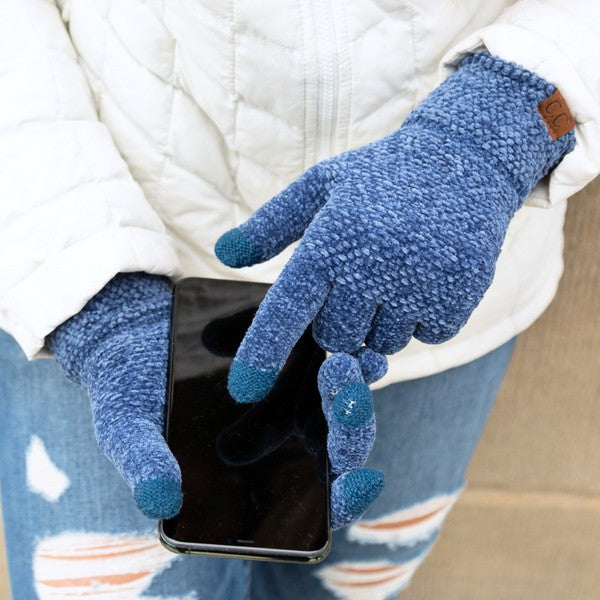 CC Chenille Touch Gloves Gloves Dk Denim OneSize 