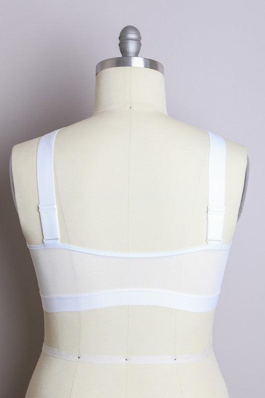 Curvy- Cross Front Bralette - Three Mad Hatters Mercantile 
