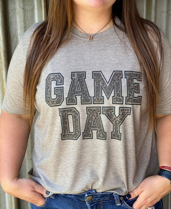 Game Day Leopard Tee Graffic Tee   