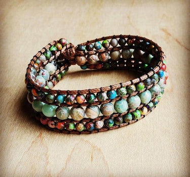 Impression Jasper Woven Bracelet Multi Color