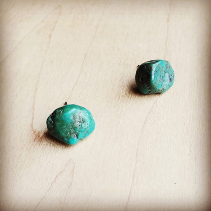 Natural Green Turquoise Stud Earrings Turquoise Earrings green 1 