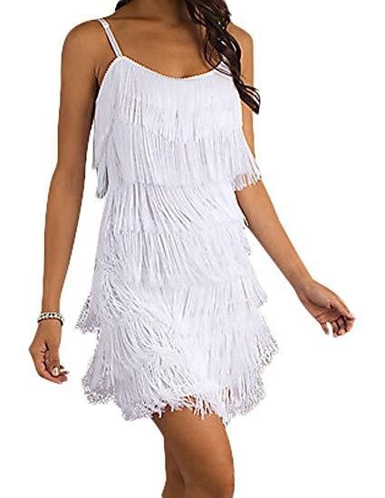 WOMEN'S SHORT ALL-OVER FRINGE FLAPPER DRESS Fringe Flapper Dress   