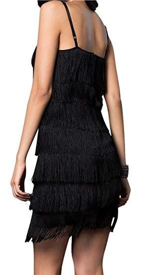 WOMEN'S SHORT ALL-OVER FRINGE FLAPPER DRESS Fringe Flapper Dress   