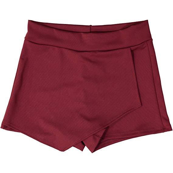 JUNIORS SHORT ENVELOPE SKORT Activewear Burgundy S 