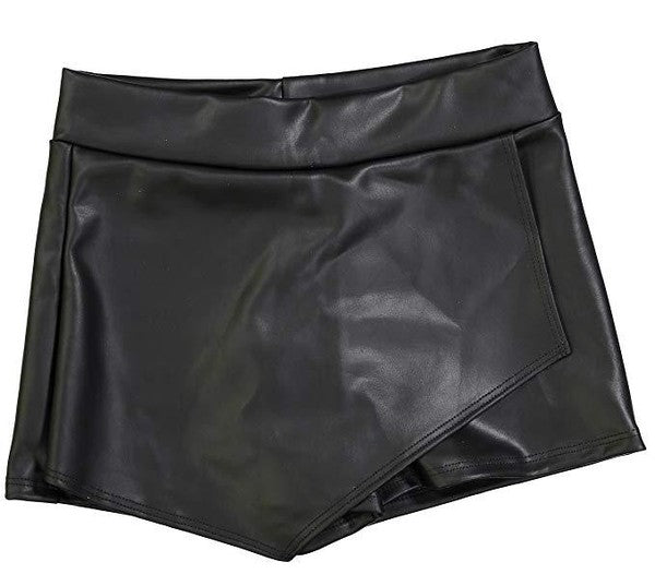 JUNIORS SHORT ENVELOPE SKORT Activewear Black Leather S 