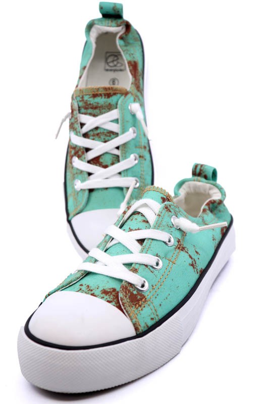 Star-23 Slip On Sneakers Sneakers Rusted Turquoise 6 