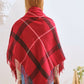 PLAID SQUARE FRINGE SHAWL SCARF Shawl   