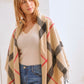 PLAID SQUARE FRINGE SHAWL SCARF Shawl WTMT Os 