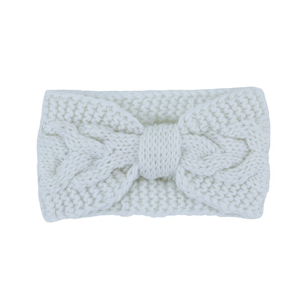 WINTER CROCHET BOW TWISTED HEAD BAND Headbands WTWT/WHITE Os 