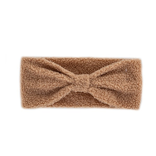 TEDDY BEAR KNIT HEADBAND Headbands LTLT/BEIGE Os 