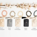 Leopard Beaded Key Ring Wallet Bracelet