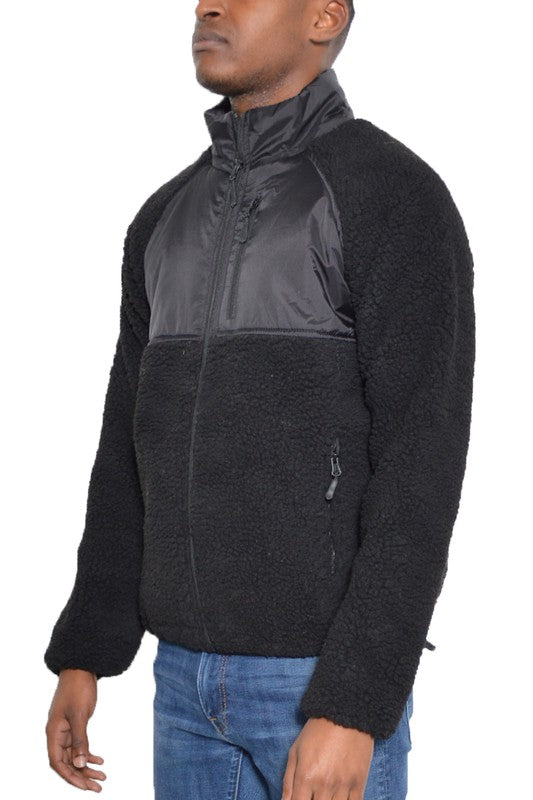 FULL ZIP SHERPA FLEECE JACKET    