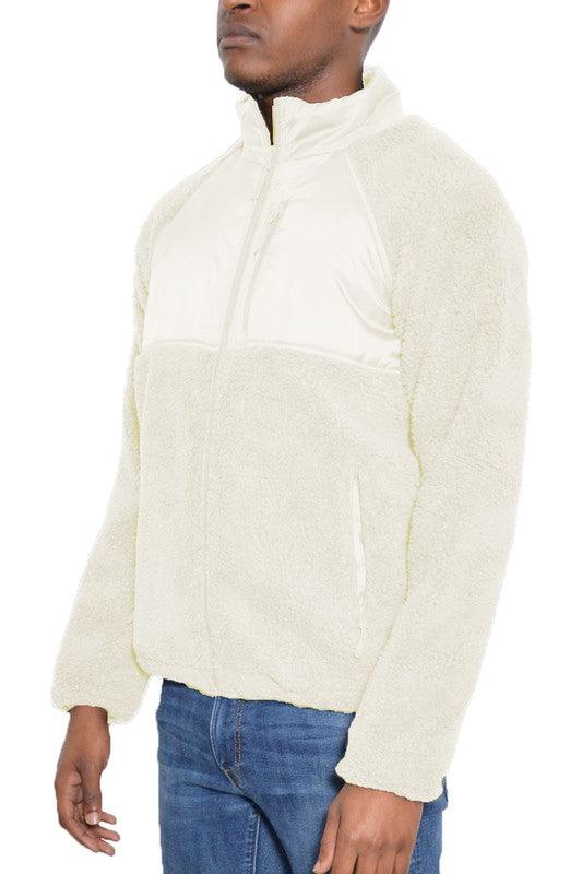 Full Zip Sherpa Jacket - Three Mad Hatters Mercantile 