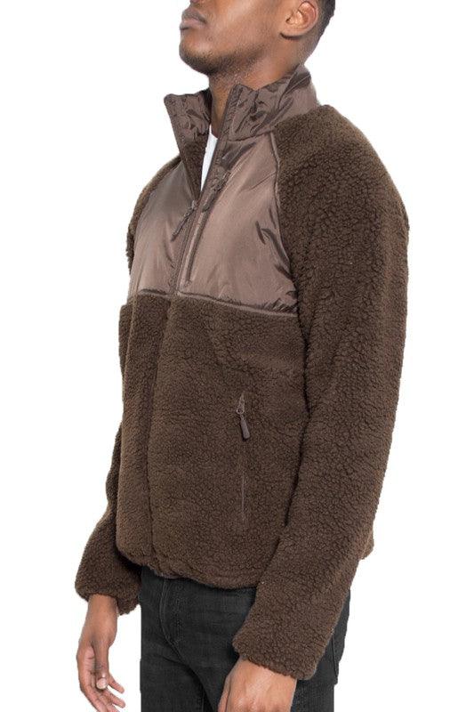 Full Zip Sherpa Jacket - Three Mad Hatters Mercantile 
