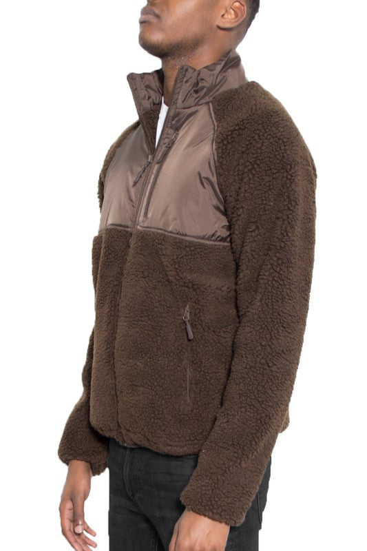 FULL ZIP SHERPA FLEECE JACKET    