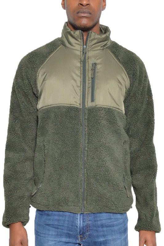 Full Zip Sherpa Jacket - Three Mad Hatters Mercantile 