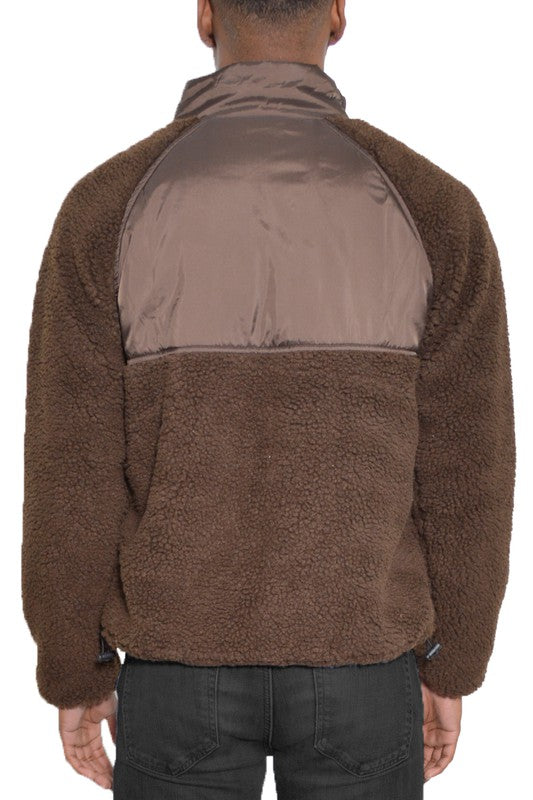 FULL ZIP SHERPA FLEECE JACKET    