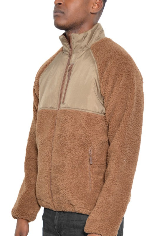 FULL ZIP SHERPA FLEECE JACKET    