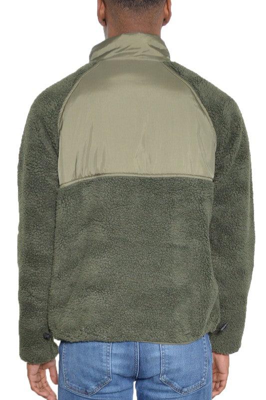 Full Zip Sherpa Jacket - Three Mad Hatters Mercantile 