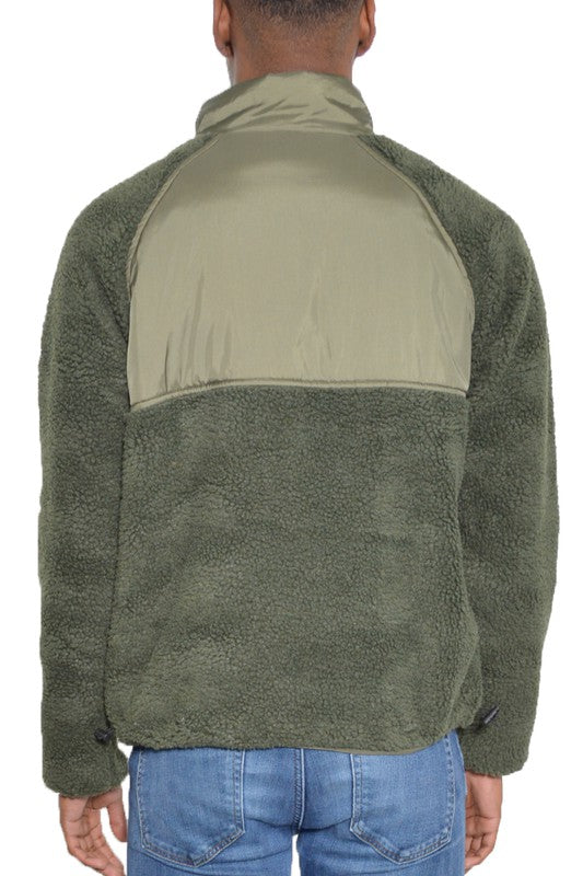 FULL ZIP SHERPA FLEECE JACKET    