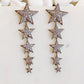 Five Star Dangle Down Earrings Star Earrings   