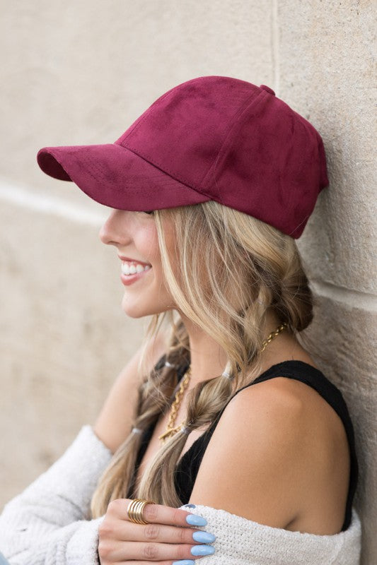 Suede Boyfriend Ball Cap Hat Hats   