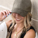 Suede Boyfriend Ball Cap
