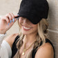 Suede Boyfriend Ball Cap Hats Black OneSize 