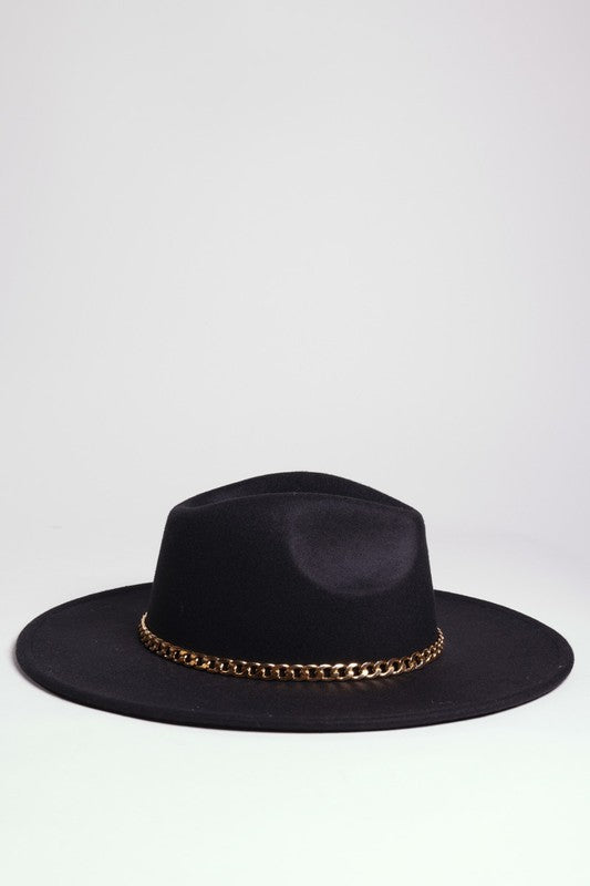 The Chain Belt Hat Fedora Hat MINT/GDMN Os 