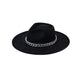 Felt Fedora Hat with Chunky Chain Fedora Hat SVJT / BLACK Os 