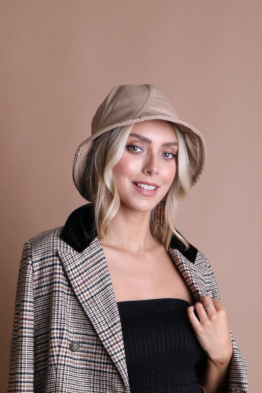 Bucketloads of Charm Vegan Leather Hat Bucket Hat   