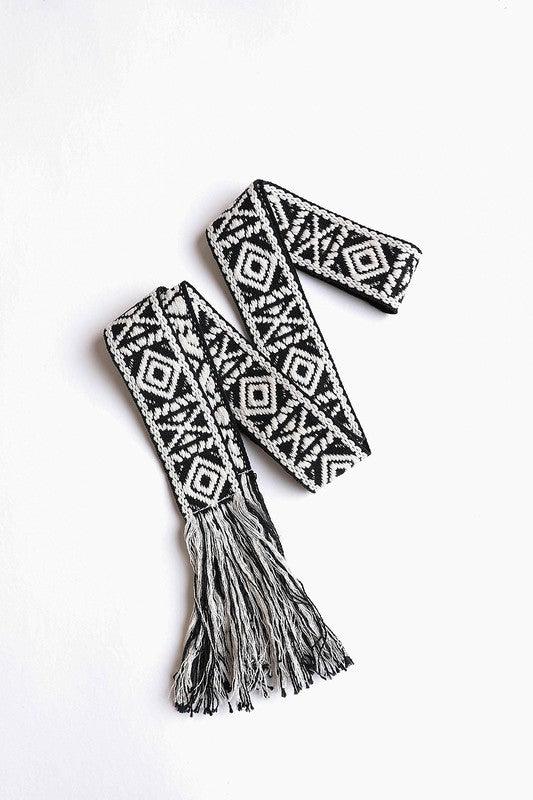 The Kristi -Aztec Tie Belt - Three Mad Hatters Mercantile 
