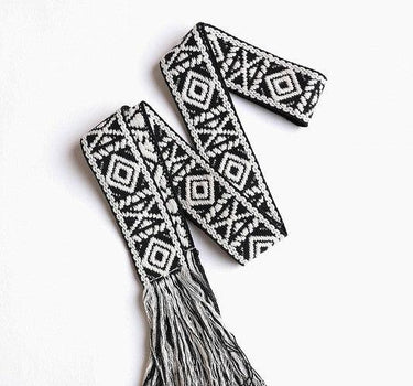 The Kristi -Aztec Tie Belt