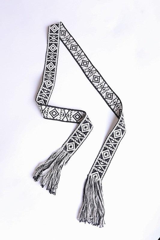 The Kristi -Aztec Tie Belt - Three Mad Hatters Mercantile 