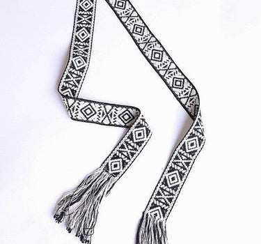 The Kristi -Aztec Tie Belt