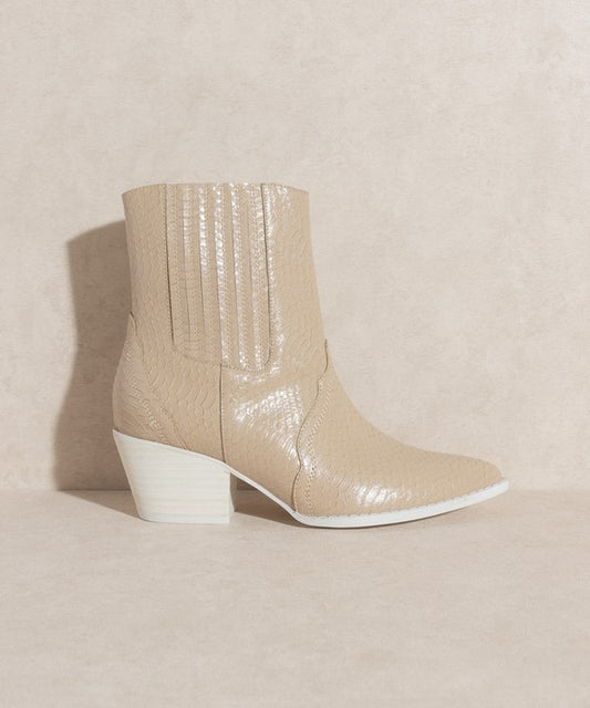 OASIS SOCIETY Dawn - Paneled Western Bootie Bootie   