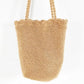 Knitted Scalloped Edge Tote Tote Bag   