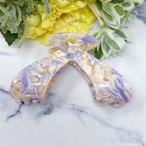 Bow Lovers Hair Claw Hair Claw Gray Marble OS 