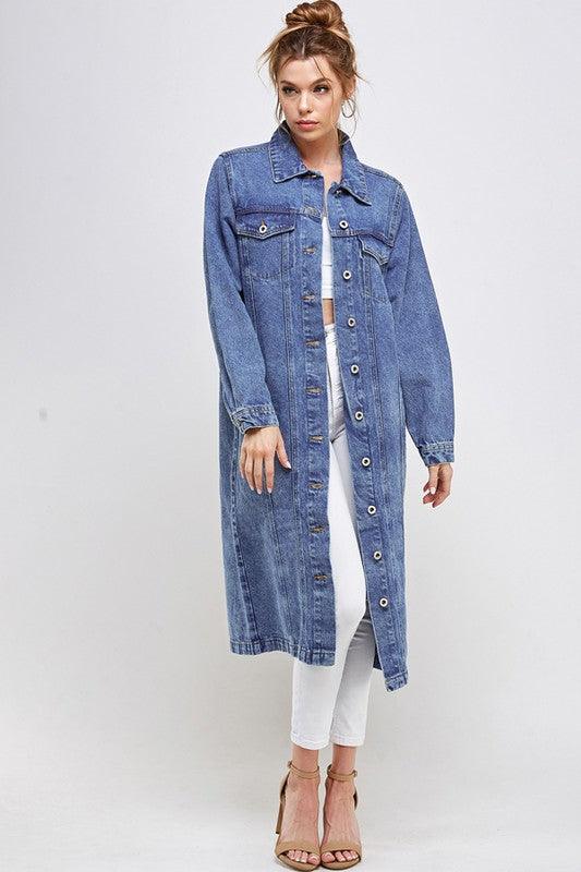 The Original Blue Age Non-Stretch Three-Quarter Denim Jacket - Three Mad Hatters Mercantile 