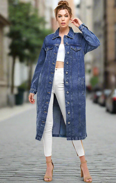 The Original Blue Age Non-Stretch Three-Quarter Denim Jacket