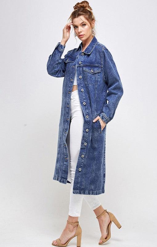 The Original Blue Age Non-Stretch Three-Quarter Denim Jacket - Three Mad Hatters Mercantile 
