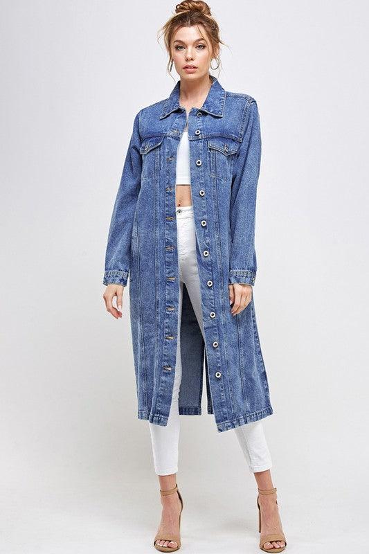 The Original Blue Age Non-Stretch Three-Quarter Denim Jacket - Three Mad Hatters Mercantile 