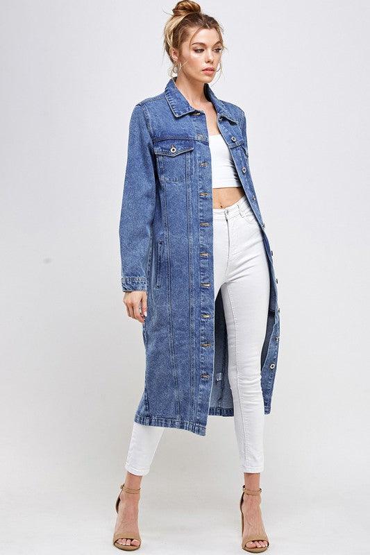 The Original Blue Age Non-Stretch Three-Quarter Denim Jacket - Three Mad Hatters Mercantile 
