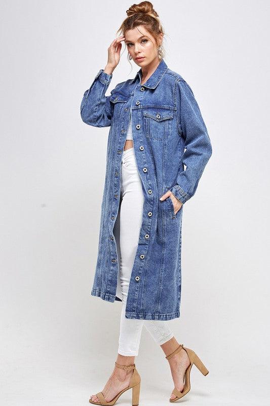 The Original Blue Age Non-Stretch Three-Quarter Denim Jacket - Three Mad Hatters Mercantile 